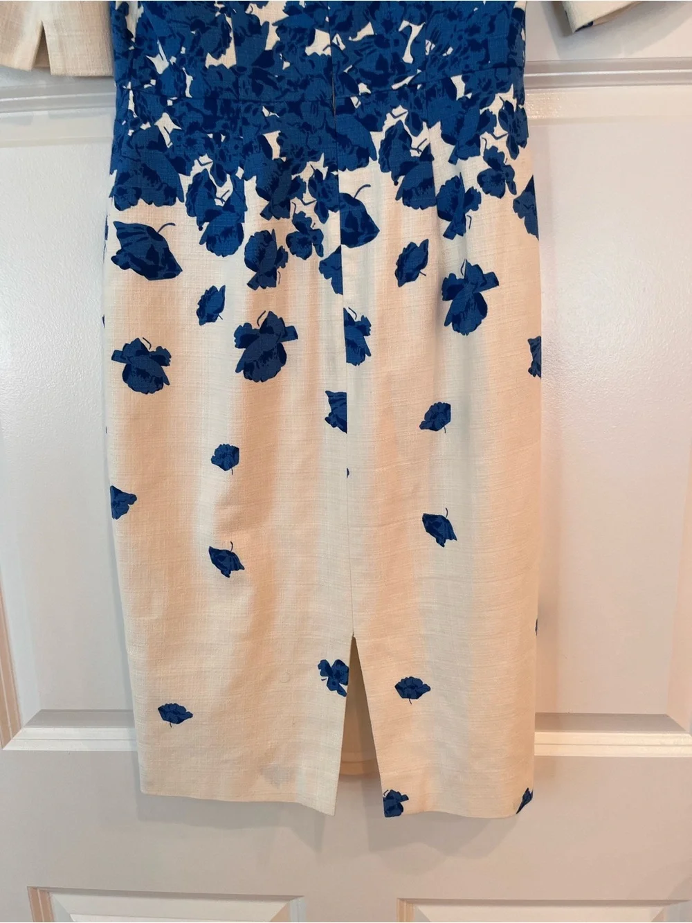 L.K. Bennett Lasa Dress US 2 Blue White Poppy ASO Kate Middleton Floral Pristine - Picture 13 of 15